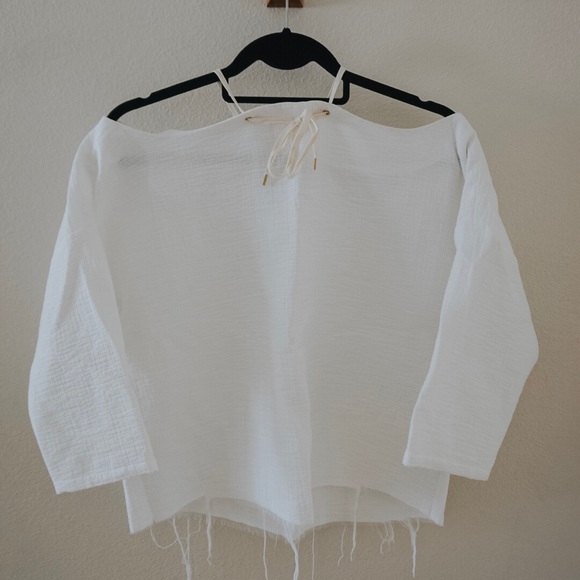Rachel Comey Tops - Rachel Comey Double Lined Linen Blouse w/ Tie